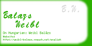 balazs weibl business card